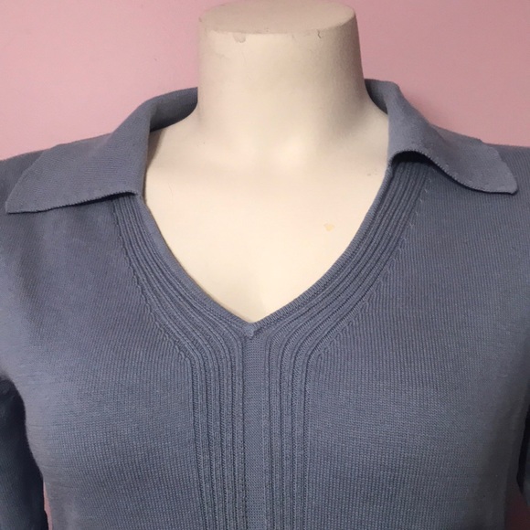 NWT Liz Claiborne Collared V neck sweater - Picture 2 of 5